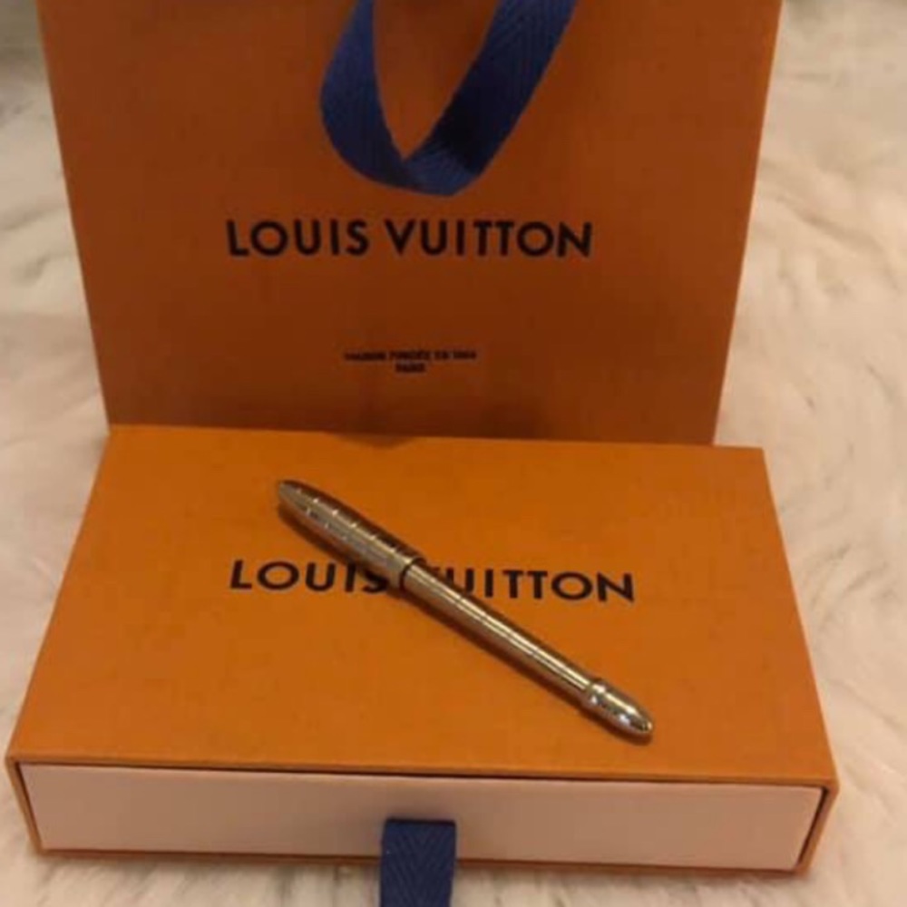 Authentic LV Silver Agenda Ballpoint Pen